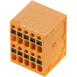 PCB terminal, 6 pole, pitch 3.5 mm, AWG 26-16, 12.5 A, spring-clamp connection, orange, 2000950000