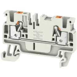 Through terminal block, push-in connection, 0.5-2.5 mm², 2 pole, 24 A, 8 kV, light gray, 2003110000