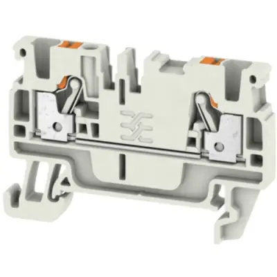 Through terminal block, push-in connection, 0.5-2.5 mm², 2 pole, 24 A, 8 kV, light gray, 2003110000 - 1