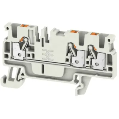 Through terminal block, push-in connection, 0.5-2.5 mm², 3 pole, 24 A, 8 kV, light gray, 2003120000 - 1