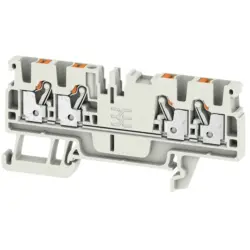 Through terminal block, push-in connection, 0.5-2.5 mm², 4 pole, 24 A, 8 kV, light gray, 2003130000