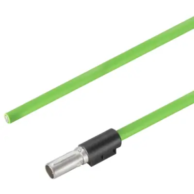 Sensor actuator cable, M12-cable plug, straight to open end, 8 pole, 1.5 m, PUR, green, 0.5 A, 2003830150 - 1