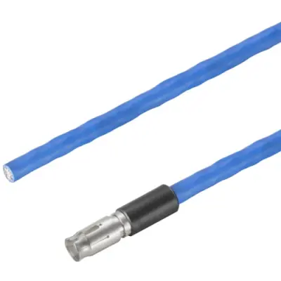Sensor actuator cable, M12-cable socket, straight to open end, 8 pole, 1 m, Radox EM 104, blue, 0.5 A, 2003850100 - 1