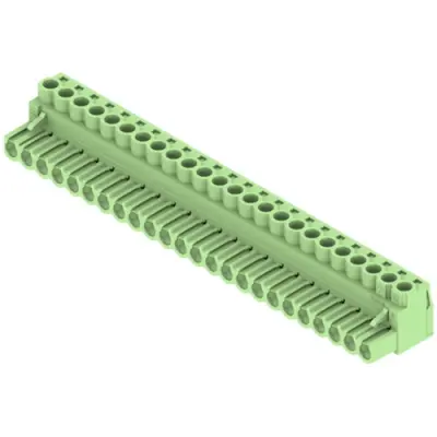 Pin header, 24 pole, pitch 5.08 mm, straight, green, 2004480000 - 1