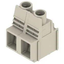 PCB terminal, 2 pole, pitch 12.7 mm, AWG 22-6, 65 A, screw connection, pebble gray, 2015140000