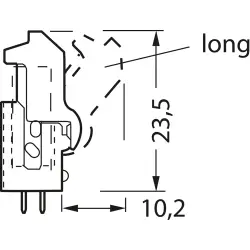 Locking hook for pin header, 1393558-4
