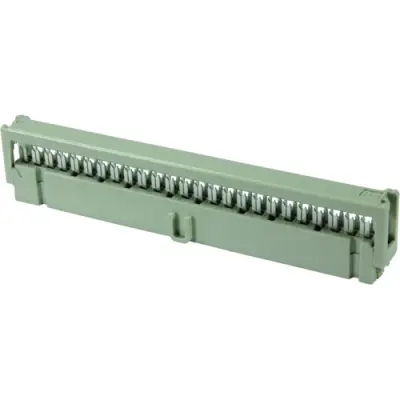 Socket header, 34 pole, pitch 2.54 mm, straight, gray, 09185346804 - 1