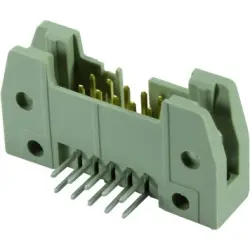 Pin header, 6 pole, pitch 2.54 mm, angled, gray, 09185066923