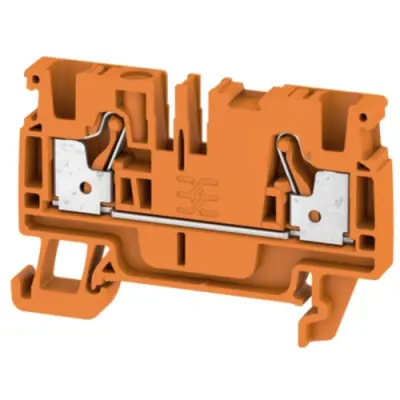 Through terminal block, push-in connection, 0.5-4.0 mm², 2 pole, 32 A, 8 kV, orange, 2051230000 - 1