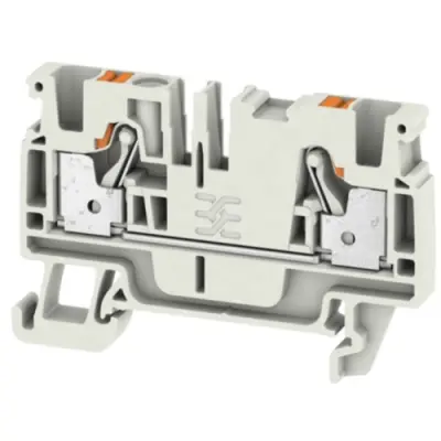 Through terminal block, push-in connection, 0.5-4.0 mm², 2 pole, 32 A, 8 kV, light gray, 2051330000 - 1