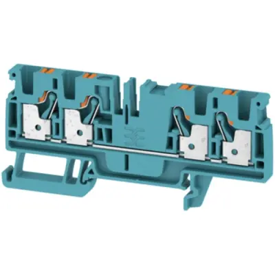 Through terminal block, push-in connection, 0.5-4.0 mm², 4 pole, 32 A, 8 kV, blue, 2051520000 - 1