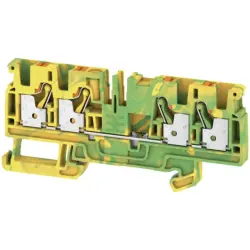Protective conductor terminal, push-in connection, 0.5-4.0 mm², 4 pole, 8 kV, yellow/green, 2051560000