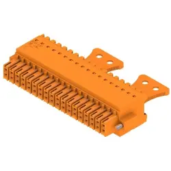 Socket header, 36 pole, pitch 3.5 mm, straight, orange, 2054720000