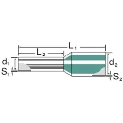 Insulated wire end ferrule, 0.75 mm², 16 mm/10 mm long, DIN 46228-4, gray, 2091010000