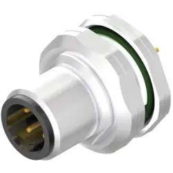 Plug, M12, 4 pole, solder connection, straight, 2422100000
