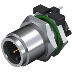 Plug, M12, 4 pole, solder connection, straight, 2422850000