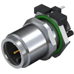 Plug, M12, 4 pole, solder connection, straight, 2423330000