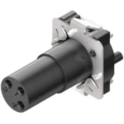 Panel socket, M8, 4 pole, solder connection, straight, 2423940000 - 1