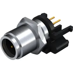 Plug, M12, 4 pole, solder connection, push pull, straight, 2423960000