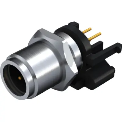 Plug, M12, 4 pole, solder connection, push pull, straight, 2423960000 - 1