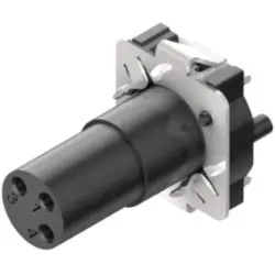Panel socket, M8, 5 pole, solder connection, straight, 2424060000