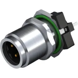 Plug, M12, 4 pole, solder connection, straight, 2424080000