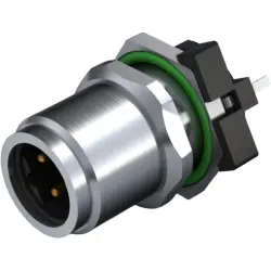 Plug, M12, 4 pole, solder connection, straight, 2424110000