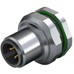 Panel plug, M12, 5 pole, straight, 2424210000
