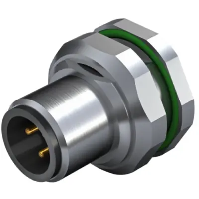 Panel plug, M12, 5 pole, straight, 2424210000 - 1