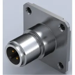 Panel plug, M12, 4 pole, straight, 2424340000