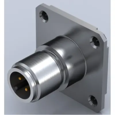 Panel plug, M12, 4 pole, straight, 2424340000 - 1