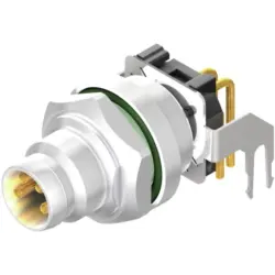 Plug, M8, 4 pole, solder connection, angled, 2424450000