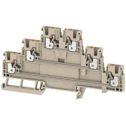 Multi level terminal block, push-in connection, 0.5-2.5 mm², 22 A, 8 kV, orange, 2428510000