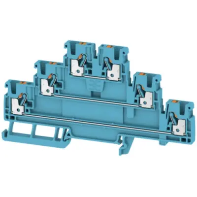 Multi level terminal block, push-in connection, 0.5-2.5 mm², 22 A, 8 kV, orange, 2428520000 - 1