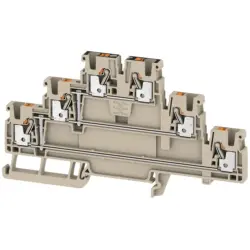 Multi level terminal block, push-in connection, 0.5-2.5 mm², 24 A, 8 kV, orange, 2428540000