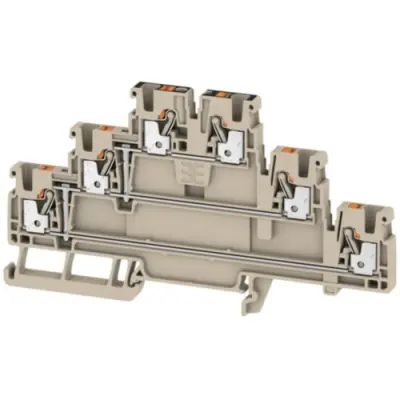 Multi level terminal block, push-in connection, 0.5-2.5 mm², 24 A, 8 kV, orange, 2428540000 - 1