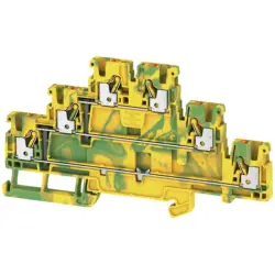 Multi level terminal block, push-in connection, 0.5-2.5 mm², 24 A, 8 kV, yellow/green, 2428550000