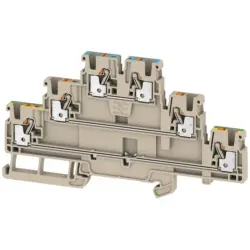 Multi level terminal block, push-in connection, 0.5-2.5 mm², 24 A, 8 kV, orange, 2428840000