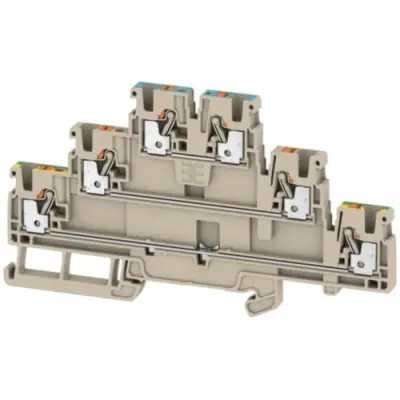 Multi level terminal block, push-in connection, 0.5-2.5 mm², 24 A, 8 kV, orange, 2428840000 - 1