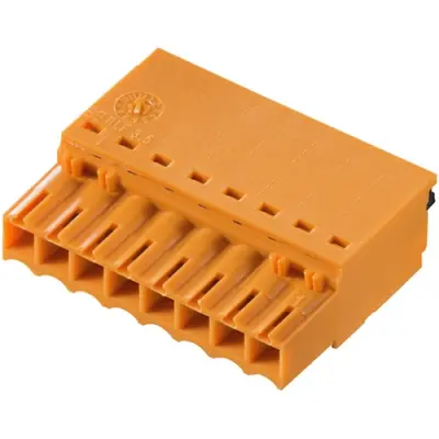 PCB connector, 2 pole, pitch 3.5 mm, straight, orange, 2458950000 - 1