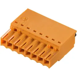 PCB connector, 2 pole, pitch 3.5 mm, straight, orange, 2458950000