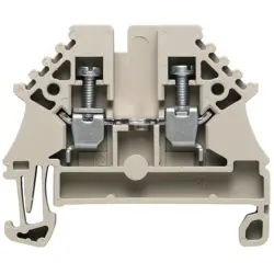 Through terminal block, screw connection, 0.5-2.5 mm², 2 pole, 24 A, yellow/black, 2429780000