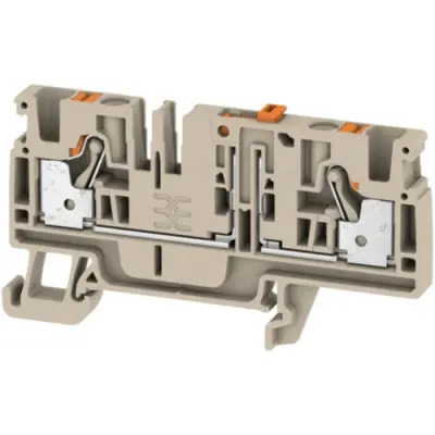 Disconnect/test-disconnect terminal block, push-in connection, 0.5-4.0 mm², 20 A, 4 kV, dark beige, 2429850000 - 1