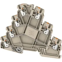 Motor connection terminal, push-in connection, 0.5-2.5 mm², 7 pole, 22 A, 8 kV, dark beige, 2434340000