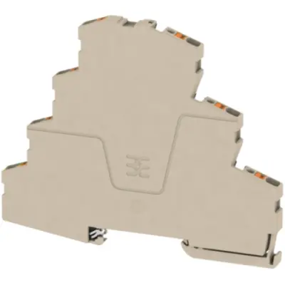 Motor connection terminal, push-in connection, 0.5-2.5 mm², 7 pole, 22 A, 8 kV, dark beige, 2434370000 - 1