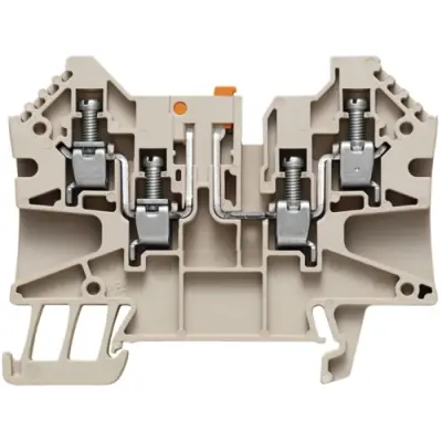 Disconnect/test-disconnect terminal block, screw connection, 0.5-4.0 mm², 27 A, 6 kV, dark beige, 2436420000 - 1
