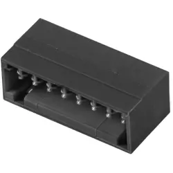 Pin header, 7 pole, pitch 2.5 mm, angled, black, 2439800000