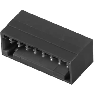 Pin header, 9 pole, pitch 2.5 mm, angled, black, 2439820000 - 1