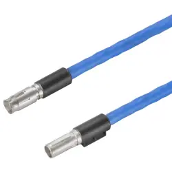 Sensor actuator cable, M12-cable plug, straight to M12-cable socket, straight, 8 pole, 1 m, Radox EM 104, blue, 0.5 A, 2453540100