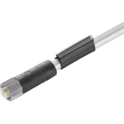 Sensor actuator cable, M12-cable socket, straight to open end, 5 pole, 3 m, PUR, gray, 16 A, 2455330300 - 1